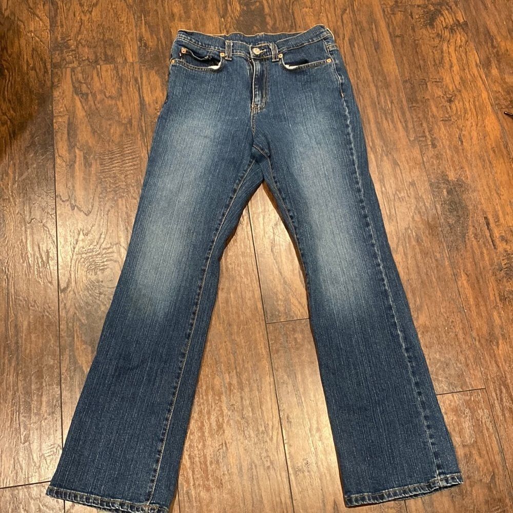 Polo Jeans company classic boot cut high rise jeans size 6 in GUC dark wash